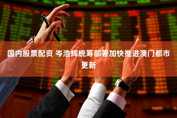 国内股票配资 岑浩辉统筹部署加快推进澳门都市更新